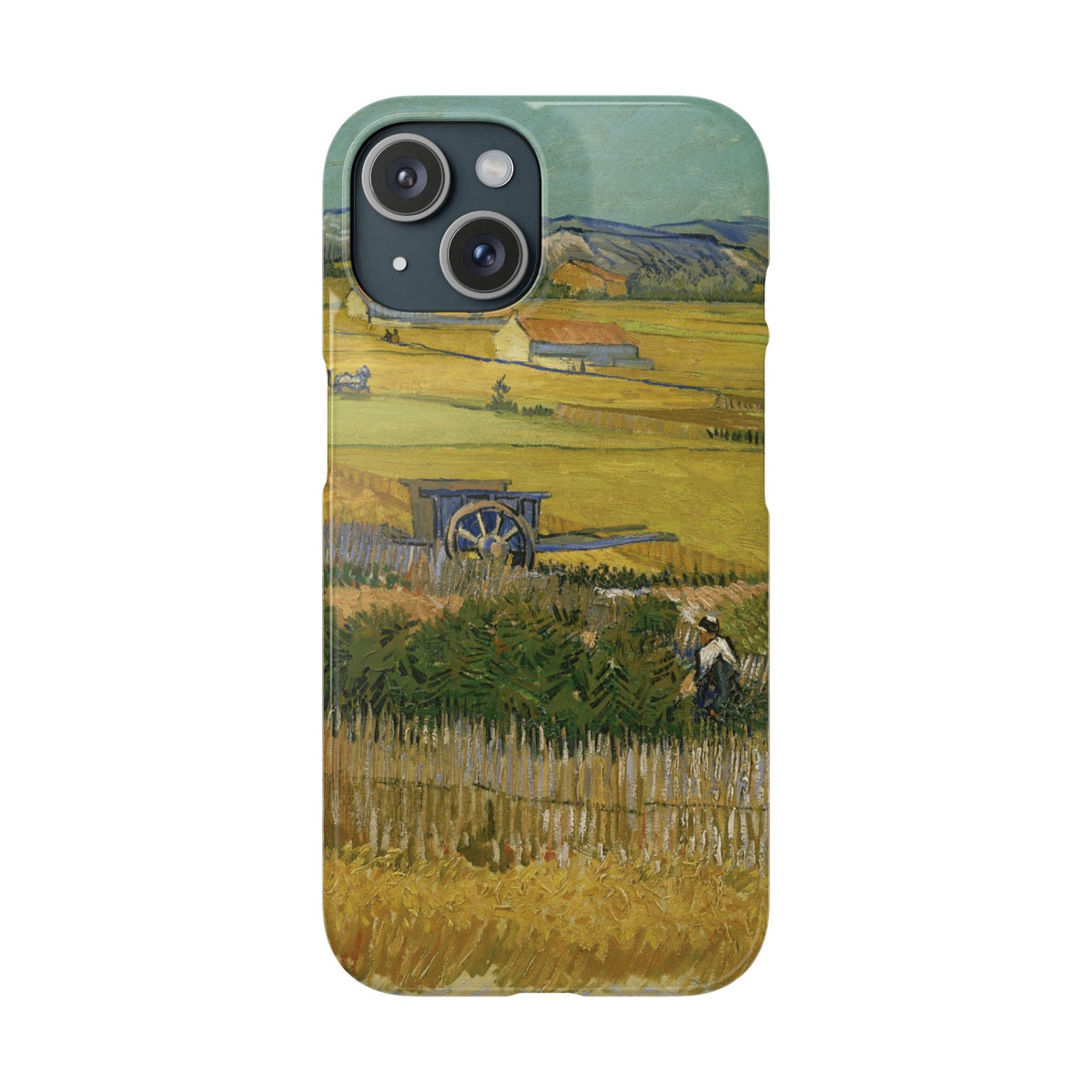 Harvest at La Crau by Vincent van Gogh - iPhone Slim Case
