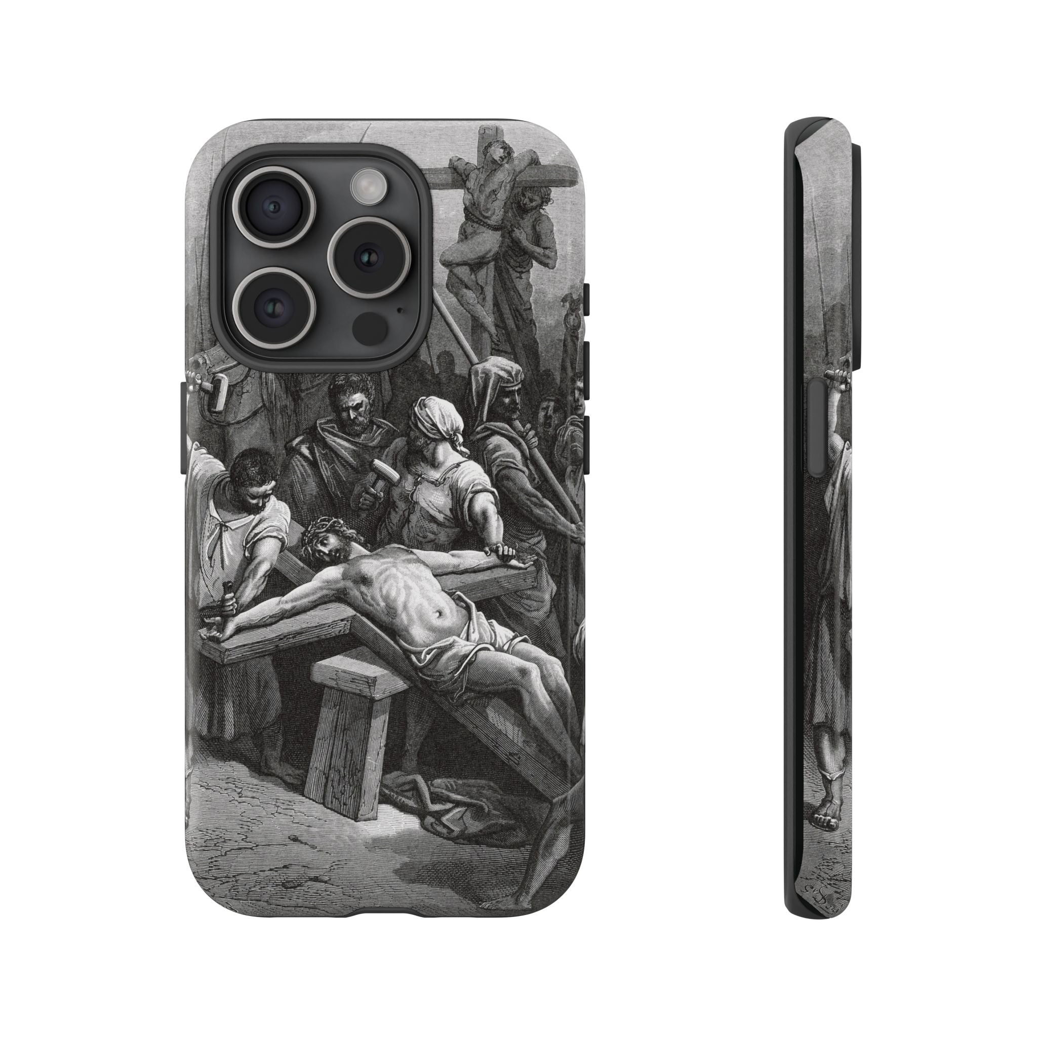 Crucifixion of Jesus by Gustave Doré - iPhone Tough Case