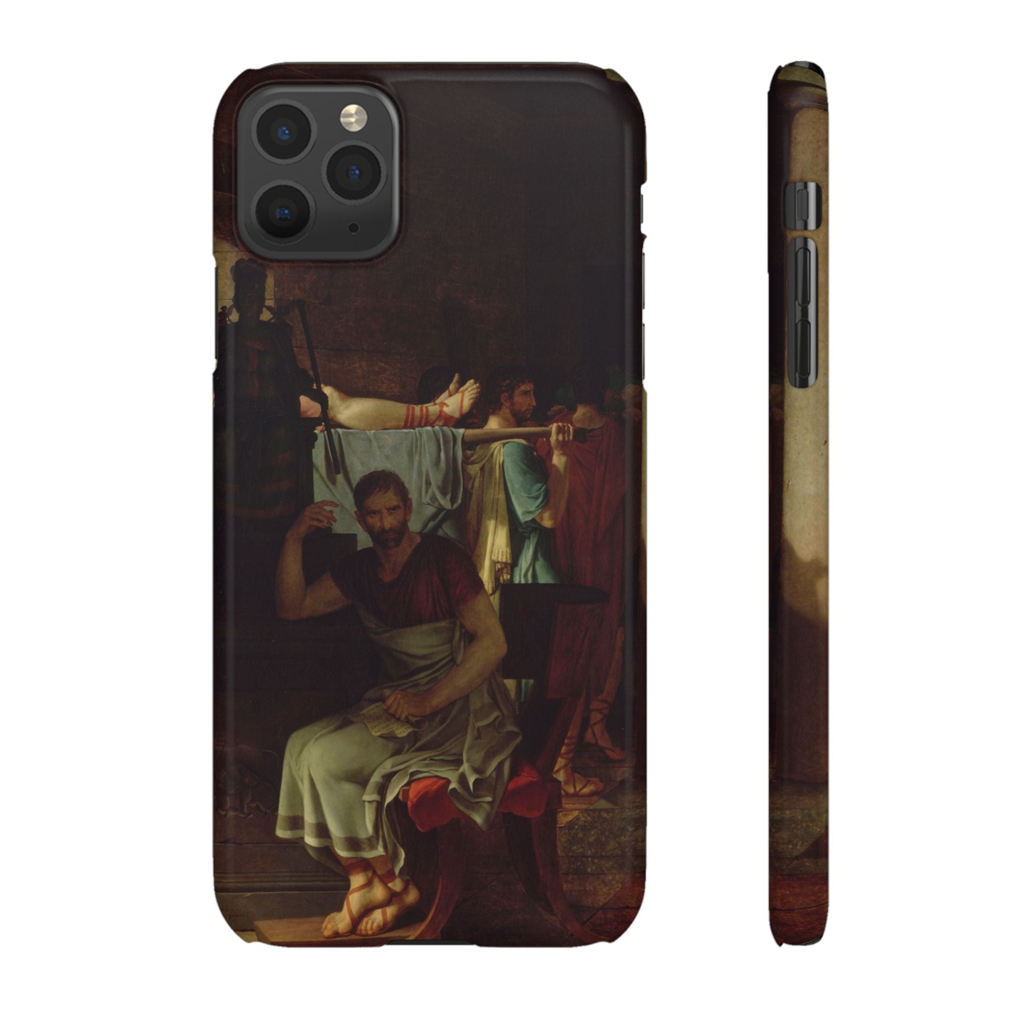 The Lictors Bring to Brutus the Bodies of His Sons I by Jacques-Louis David - iPhone Slim Case