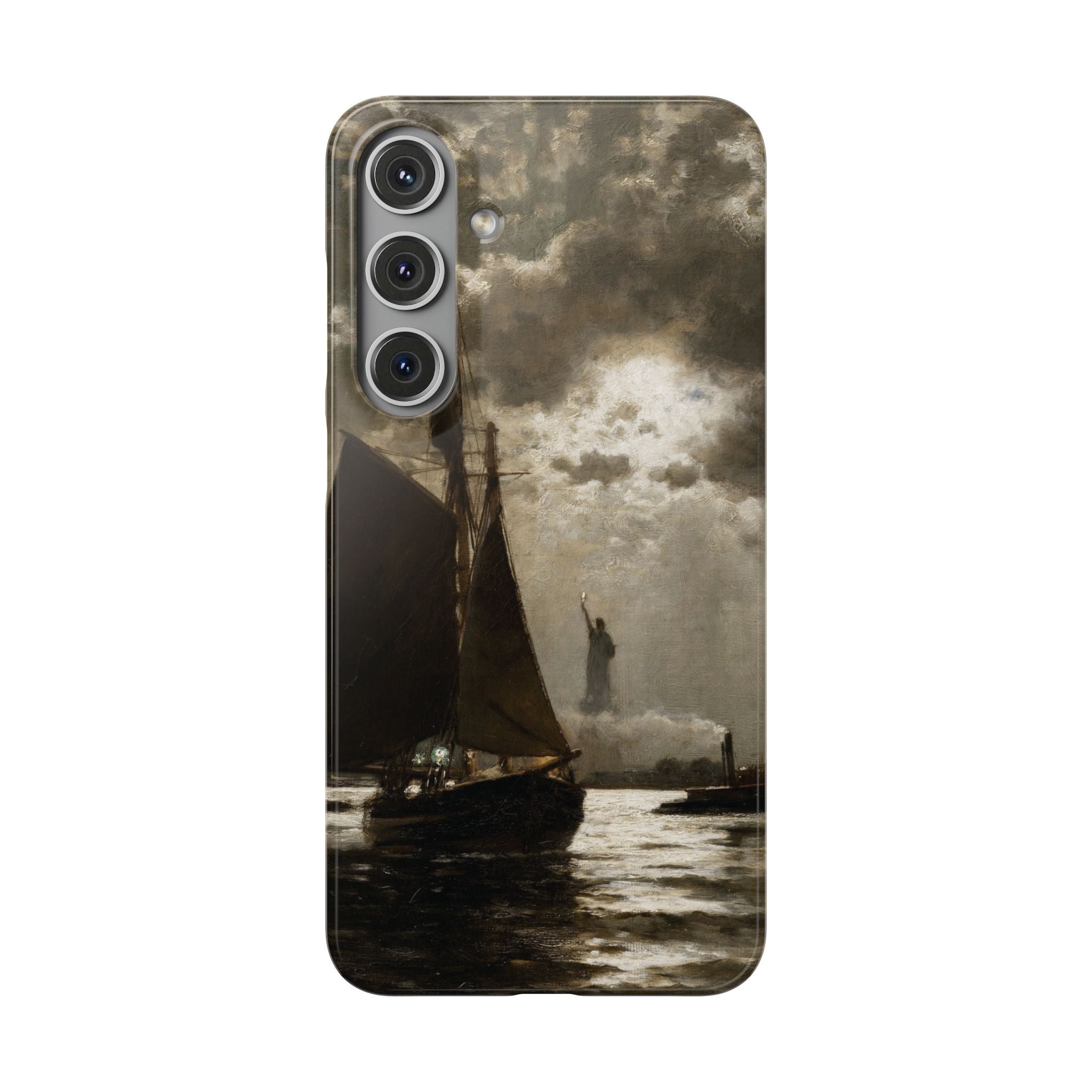 Nightfall over New York Harbor by Edward Moran - Samsung Slim Case