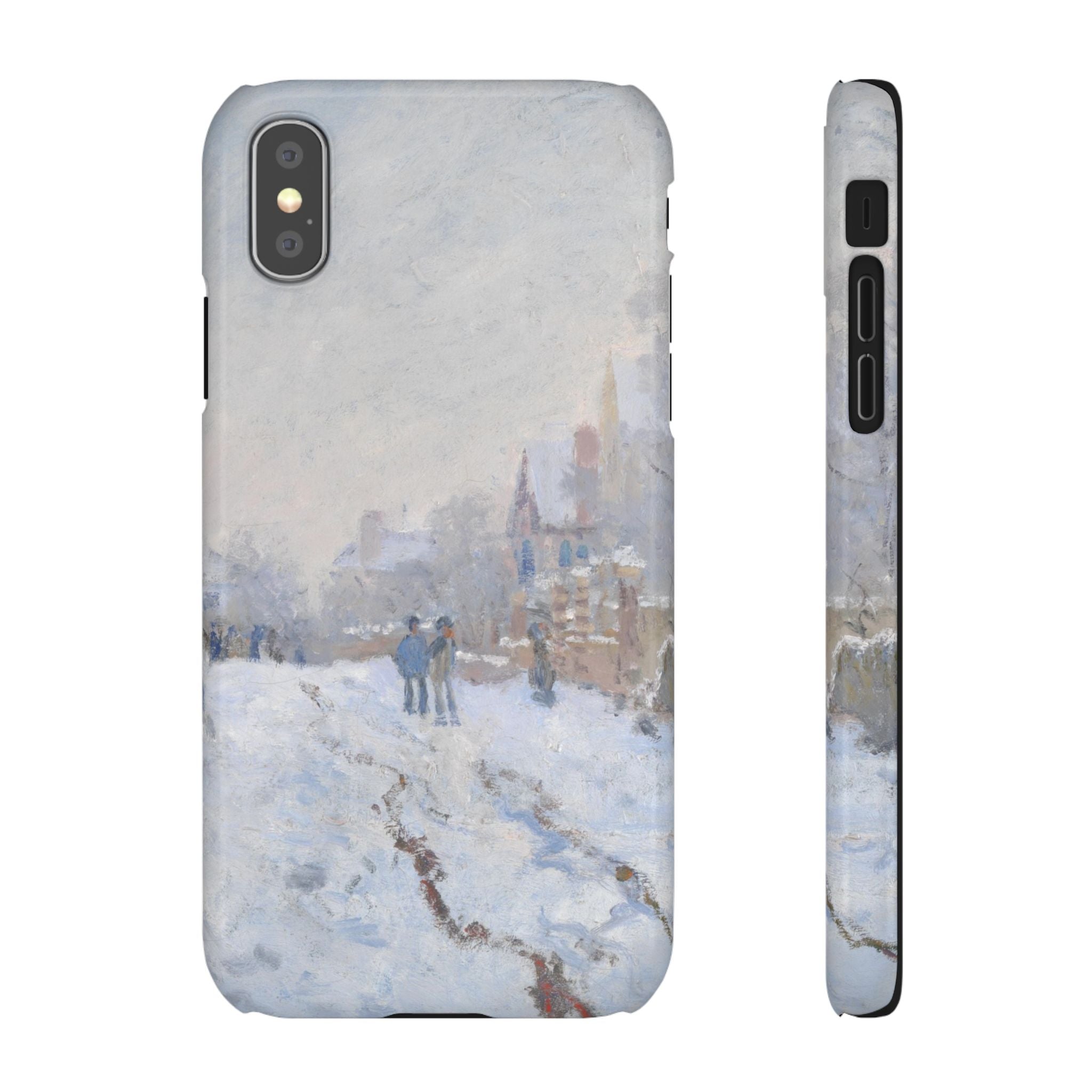 Snow Scene at Argenteuil by Claude Monet - iPhone Slim Case