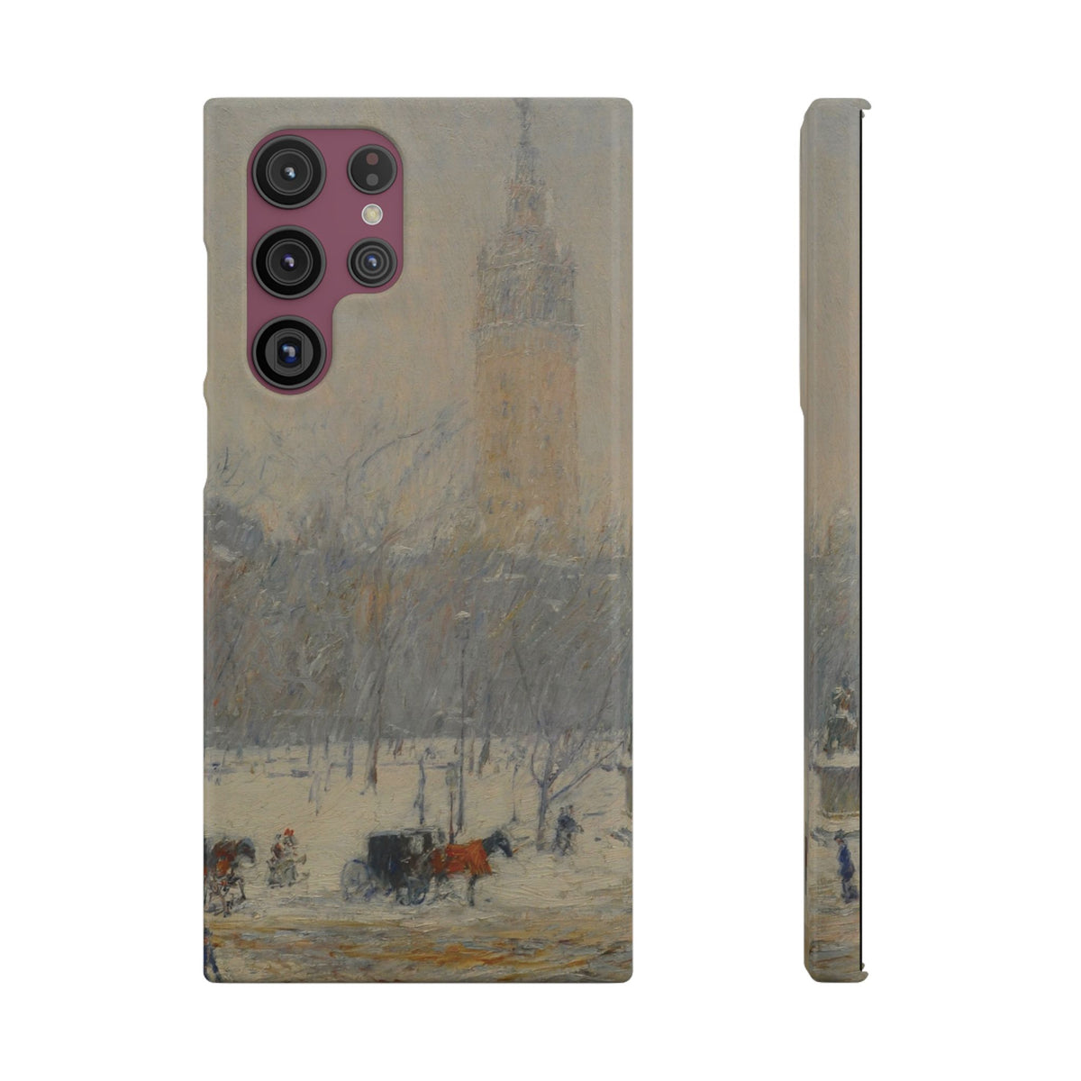 Snowstorm, Madison Square by Childe Hassam - Samsung Slim Case