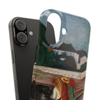 Le Ragazze sul Ponte di Edvard Munch - Cover Sottile per iPhone