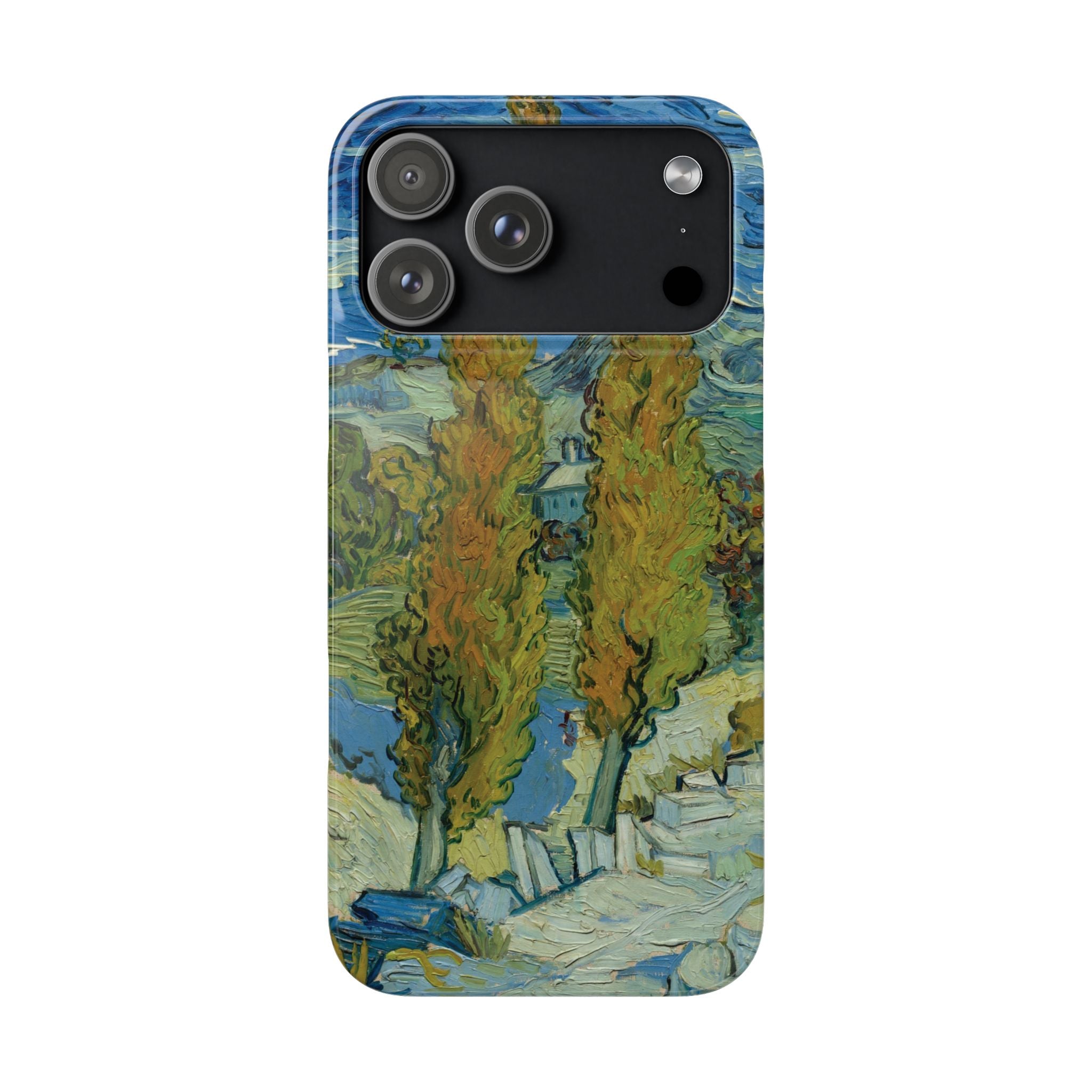 Two Poplars in the Alpilles near Saint-Rémy by Vincent van Gogh - iPhone Slim Case