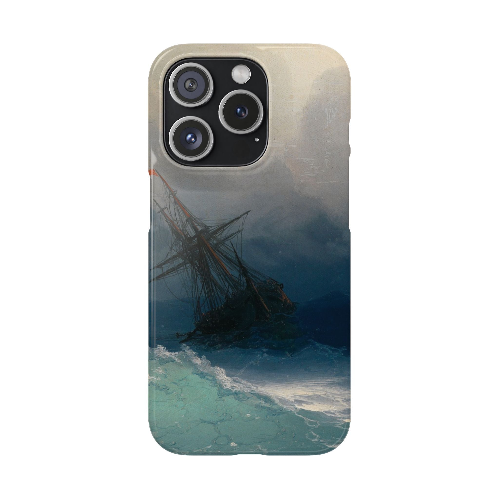 Ship on Stormy Seas by Ivan Aivazovsky - iPhone Slim Case