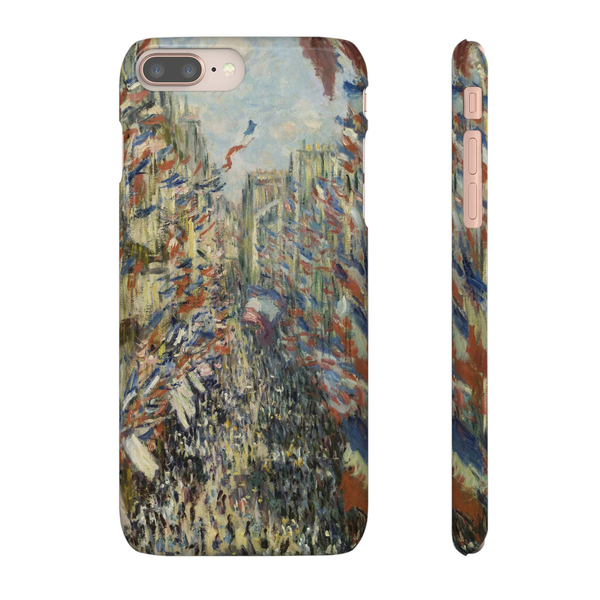 The Rue Montorgueil in Paris by Claude Monet - iPhone Slim Case