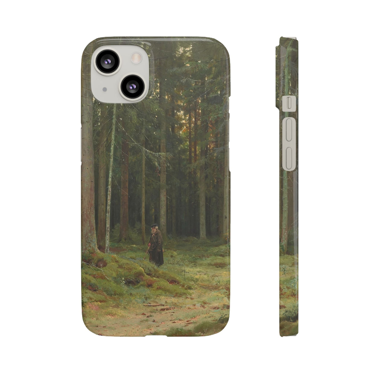 In the Forest of Countess Mordvinova Petergof by Ivan Ivanovich Shishkin - iPhone Slim Case