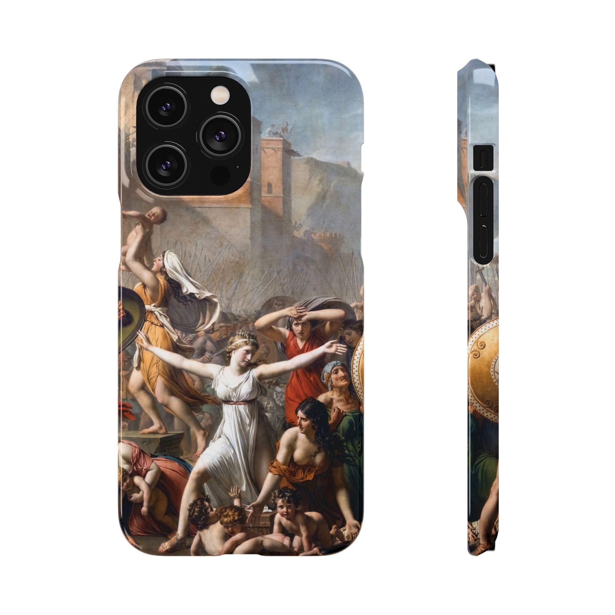 The Intervention of the Sabine Women by Jacques-Louis David - iPhone Slim Case