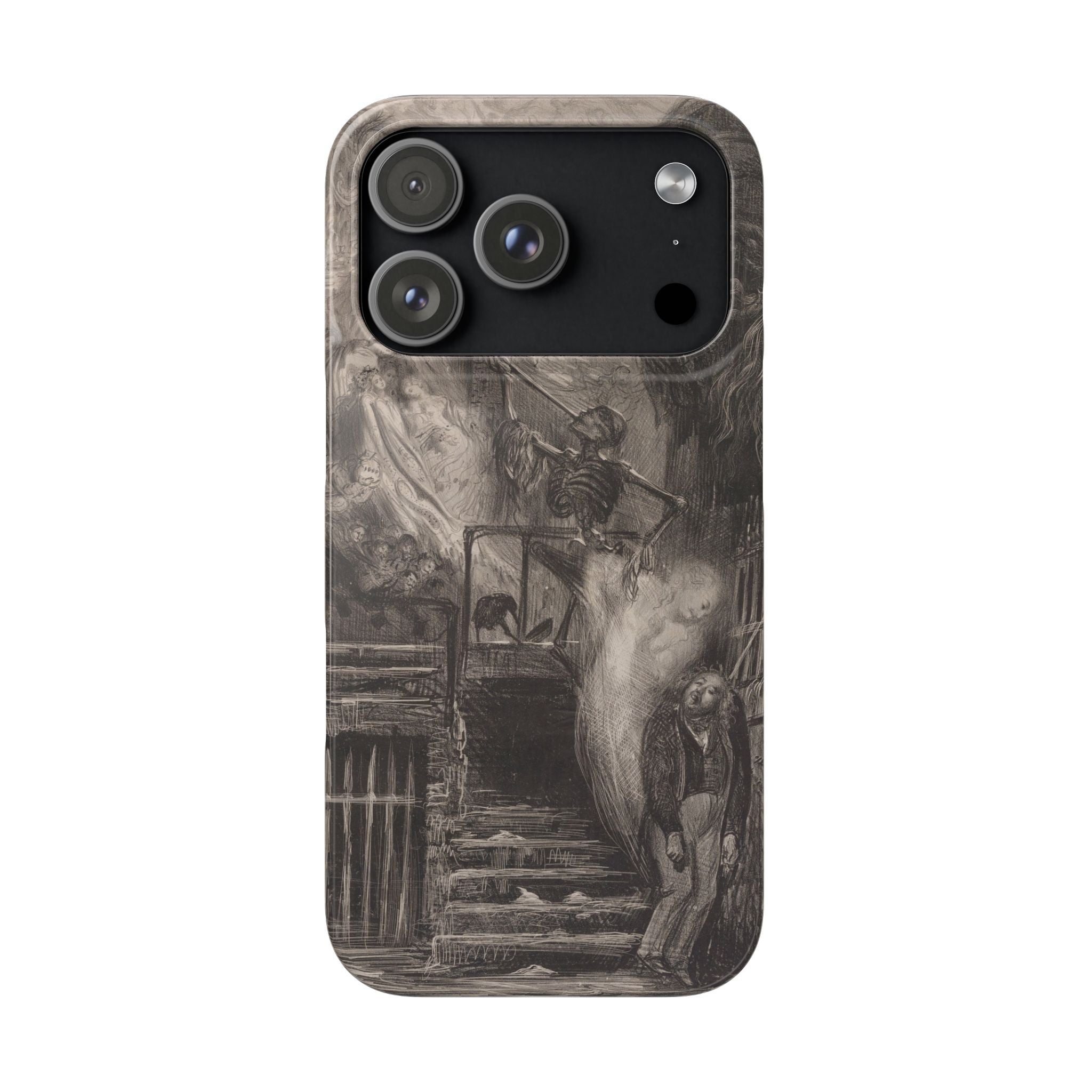 La Rue de la Vieille Lanterne (The Suicide of Gérard de Nerval) by Gustave Doré - iPhone Slim Case