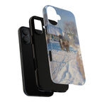 A village in the snow by Peder Mork Monsted - iPhone Tough Case