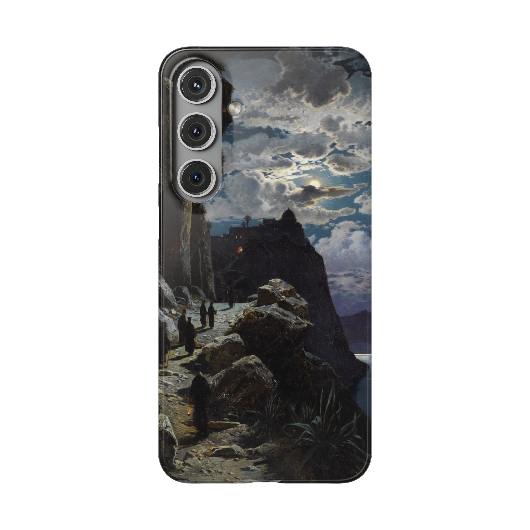 Procession of Monks on Mount Athos by Hermann Corrodi - Samsung Slim Case