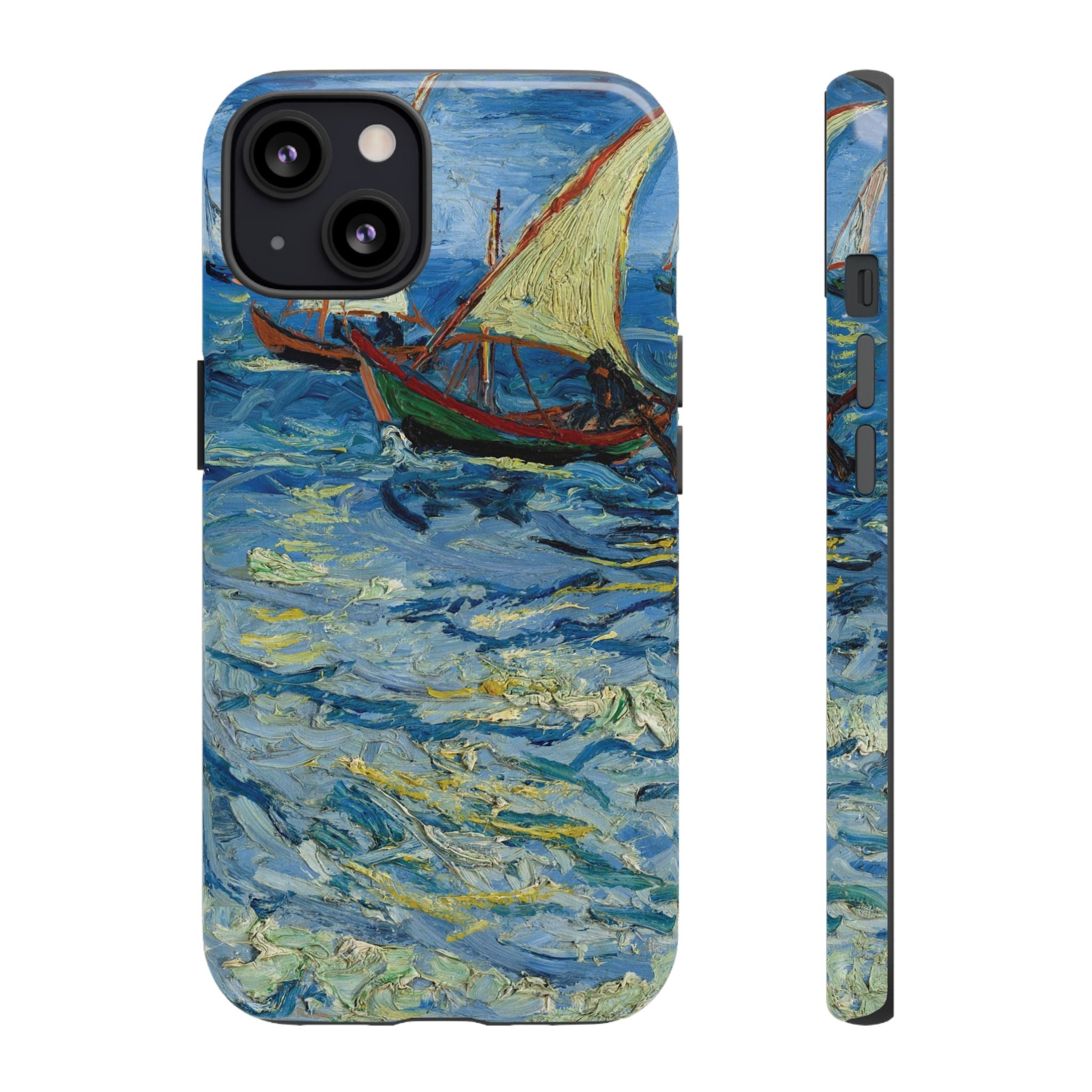 Fishing Boats at Sea by Vincent van Gogh - iPhone Tough Case