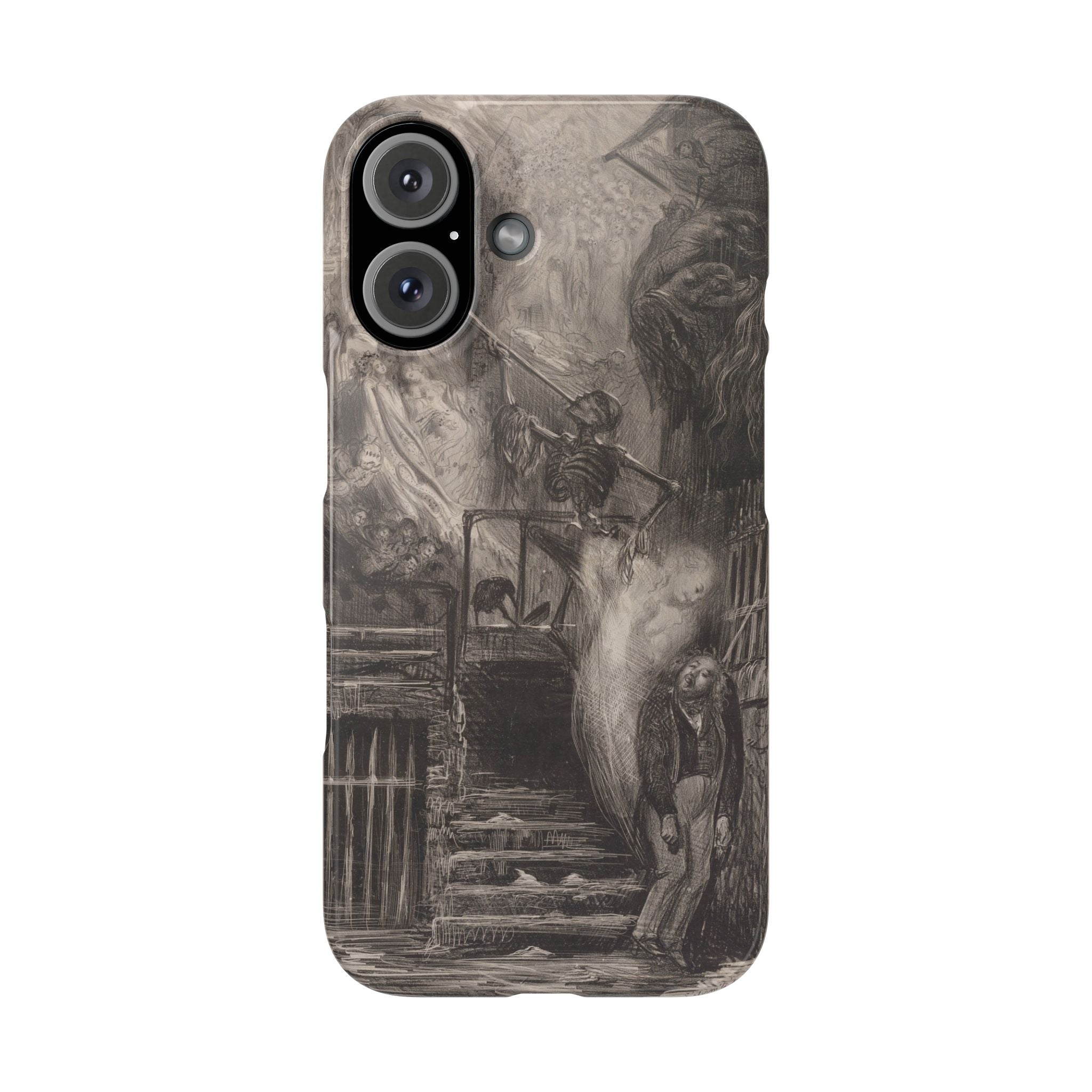 La Rue de la Vieille Lanterne (The Suicide of Gérard de Nerval) by Gustave Doré - iPhone Slim Case