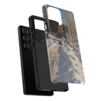 Sleigh ride on a sunny winter day by Peder Mork Monsted - Samsung Tough Case