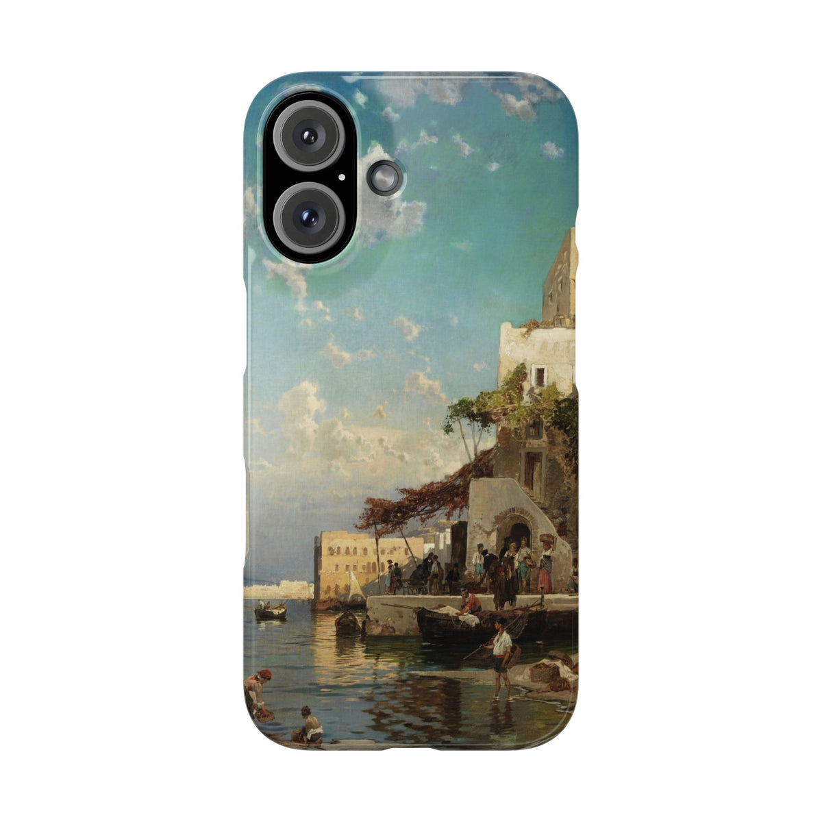 Evening Meeting of the Fishermen by Hermann Corrodi - iPhone Slim Case
