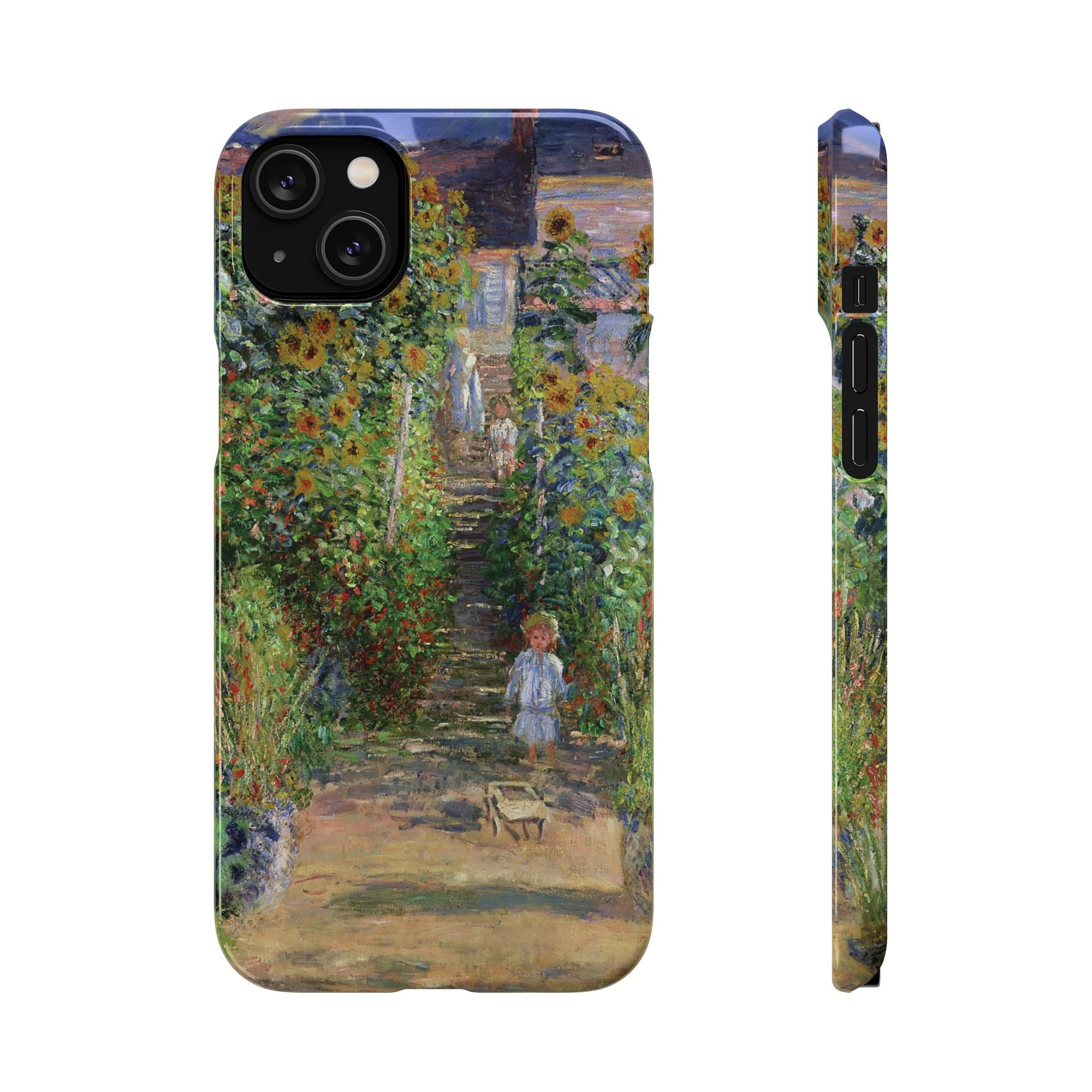 Monets Garden at Vetheuil by Claude Monet- iPhone Slim Case