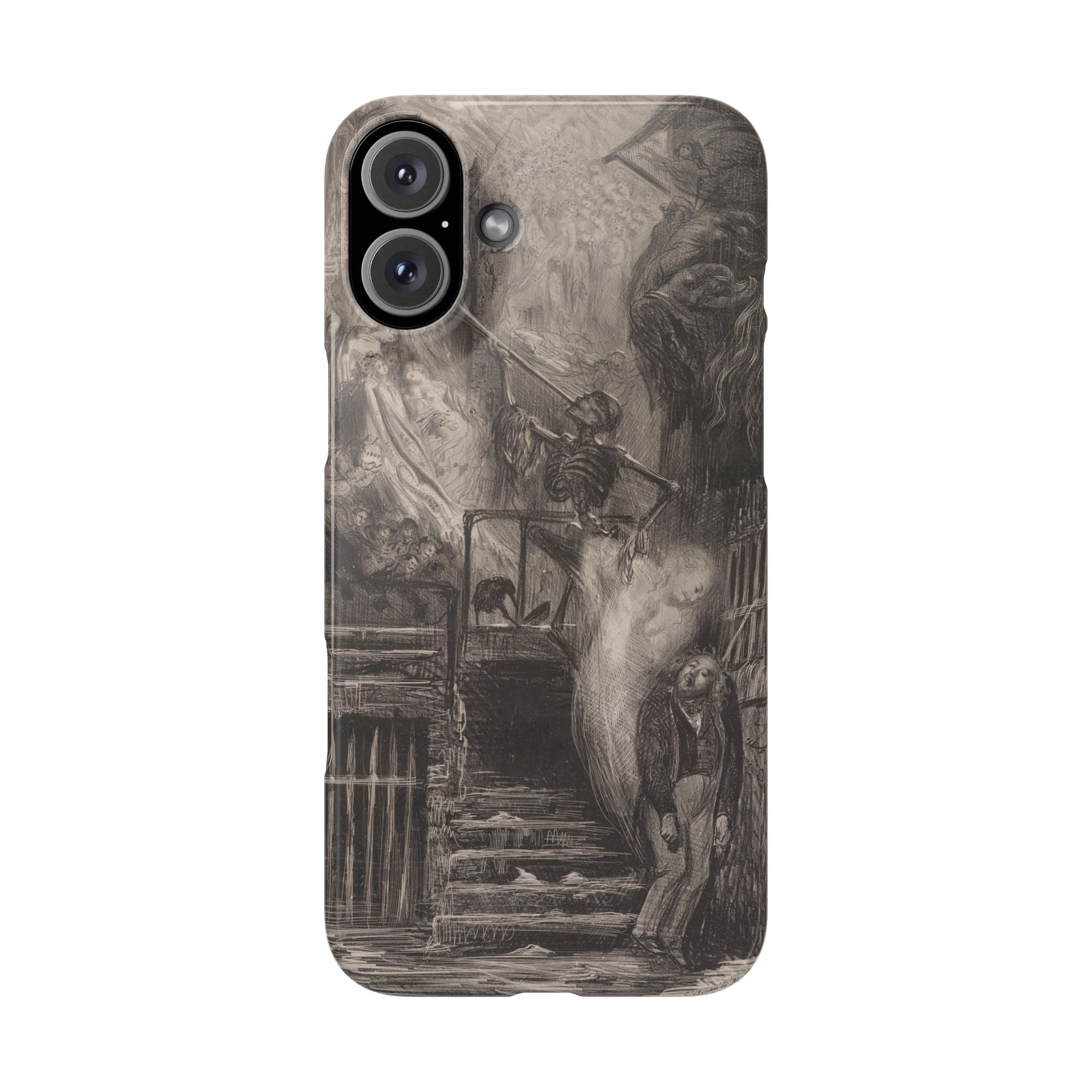 La Rue de la Vieille Lanterne (The Suicide of Gérard de Nerval) by Gustave Doré - iPhone Slim Case