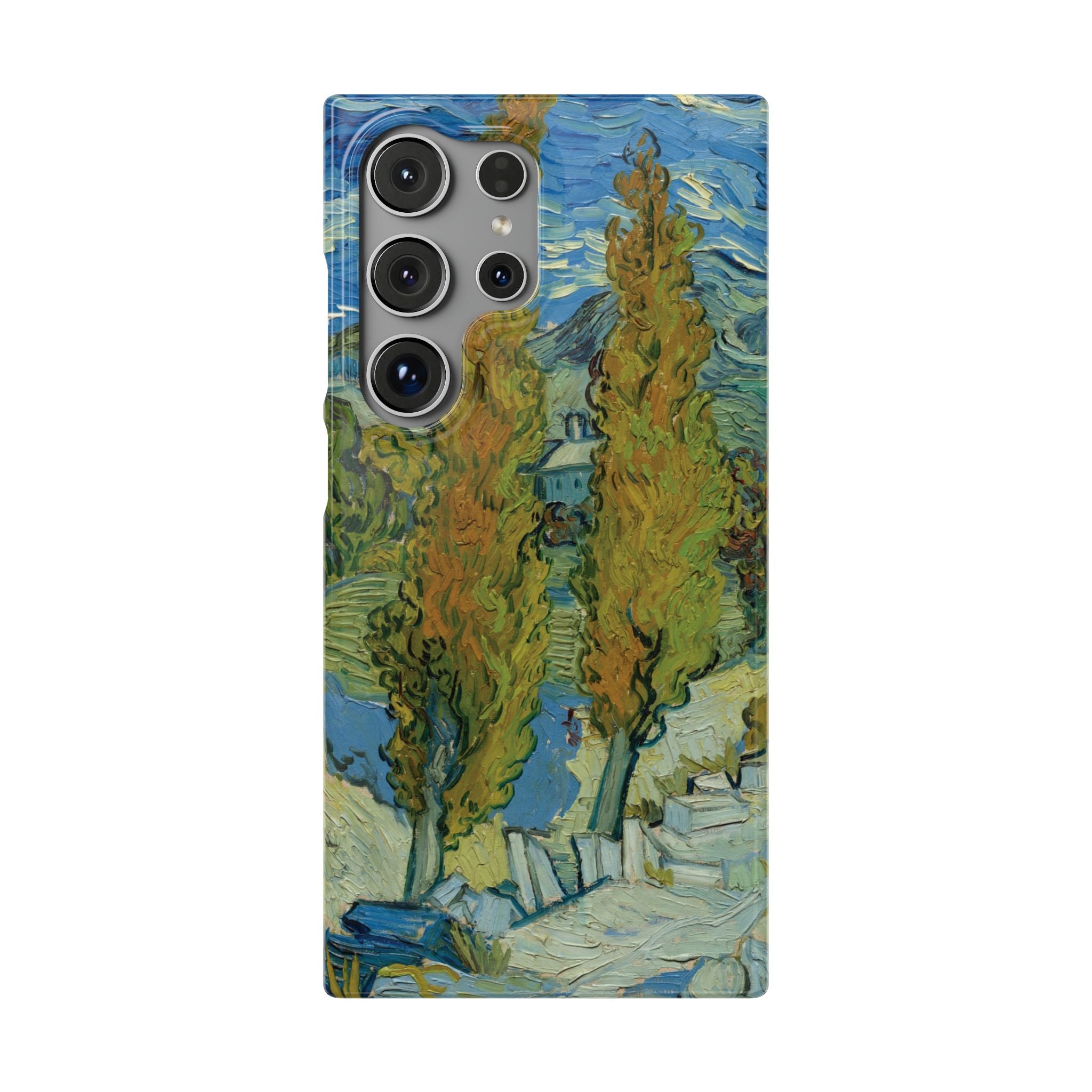 Two Poplars in the Alpilles near Saint-Rémy by Vincent van Gogh - Samsung Slim Case
