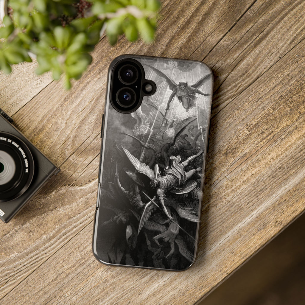 Paradise Lost | The Battle in Heaven by Gustave Doré - iPhone Tough Case