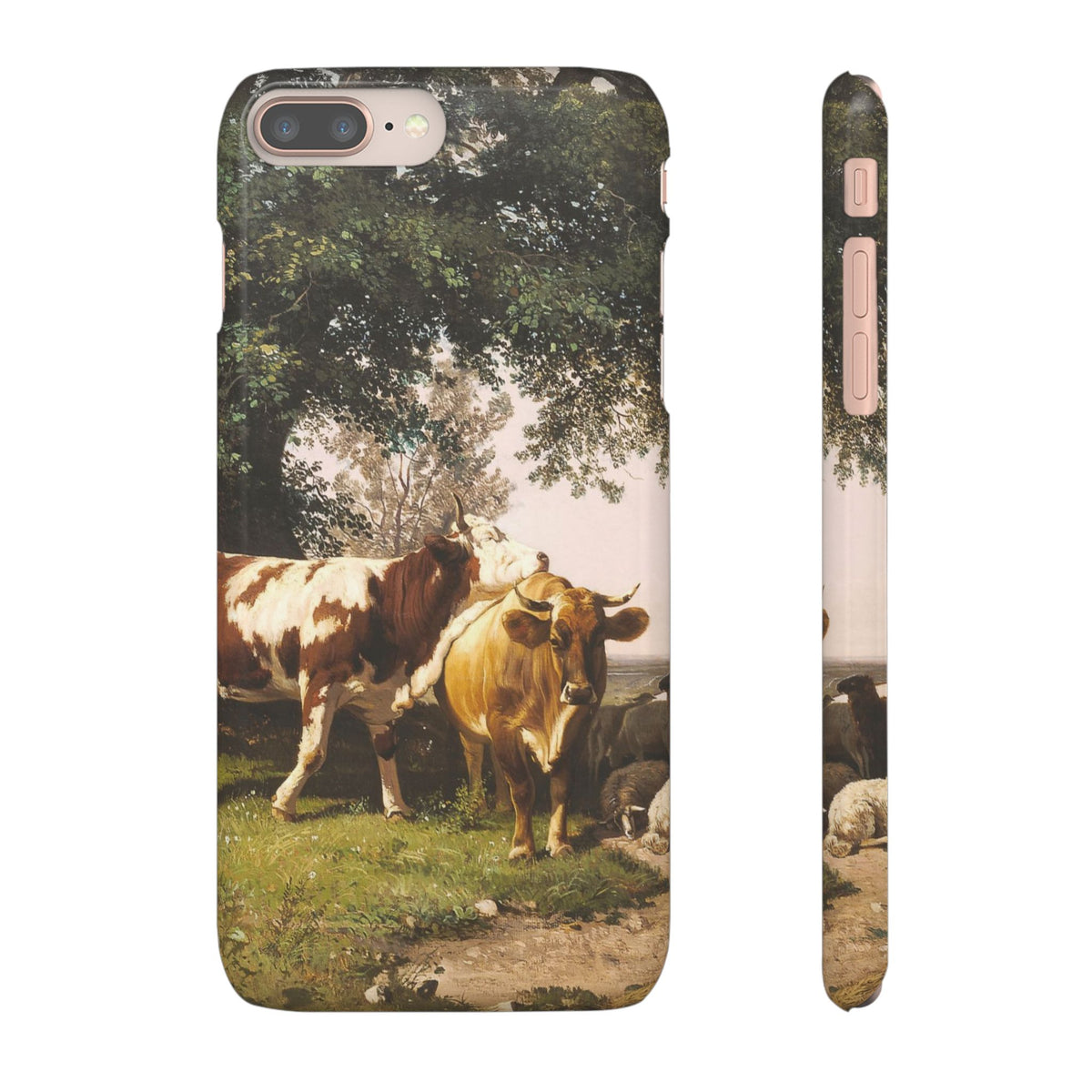 Herd under Trees by Ivan Ivanovich Shishkin - iPhone Slim Case