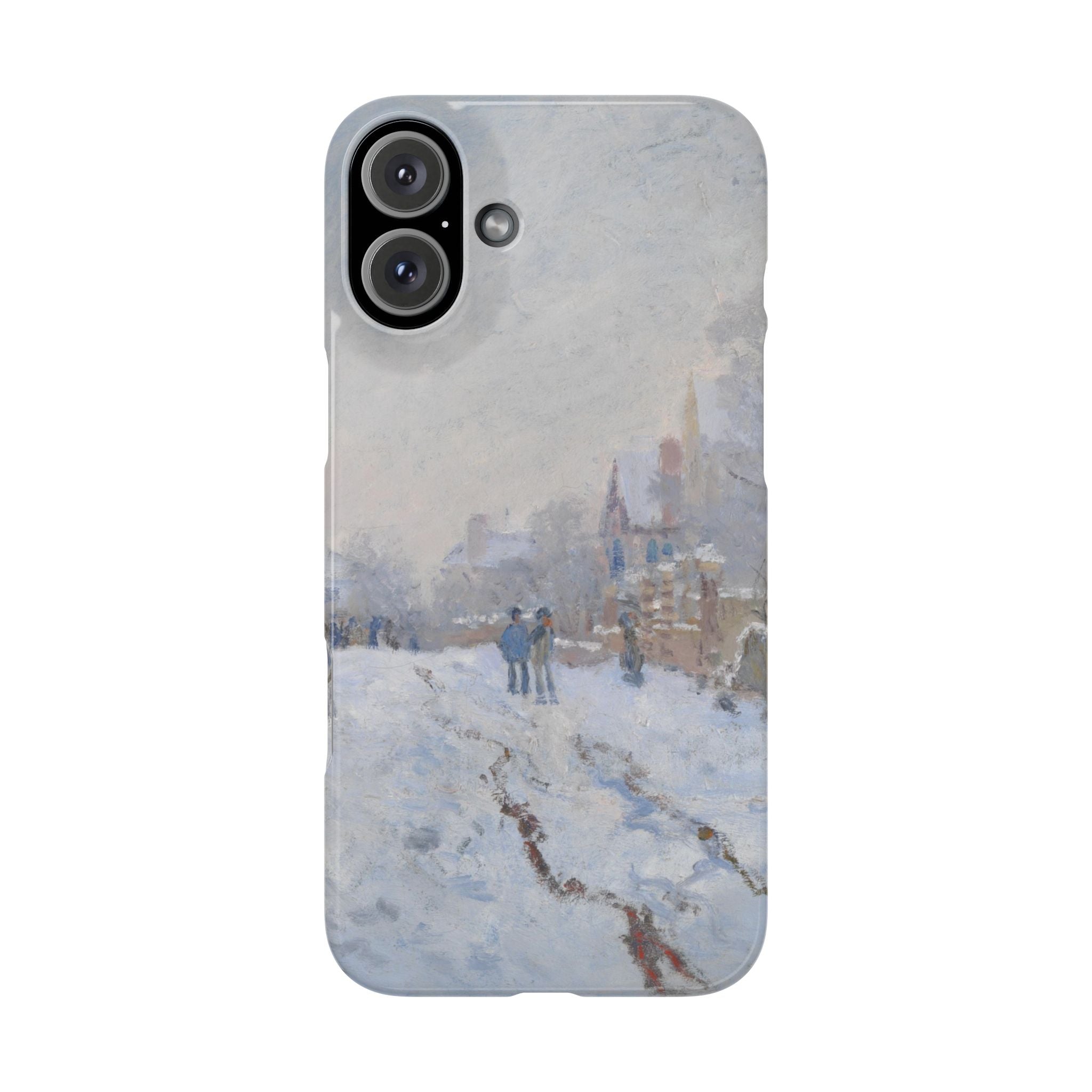 Snow Scene at Argenteuil by Claude Monet - iPhone Slim Case