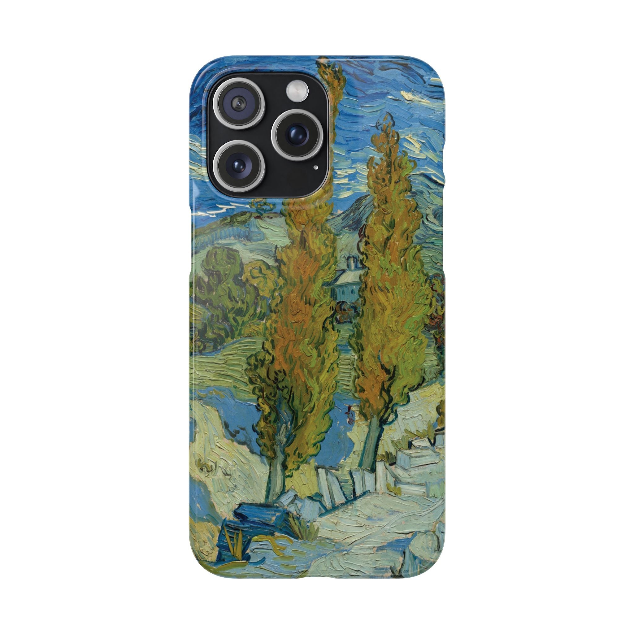 Two Poplars in the Alpilles near Saint-Rémy by Vincent van Gogh - iPhone Slim Case