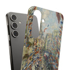 La Rue Montorgueil a Parigi di Claude Monet - Cover sottile per Samsung