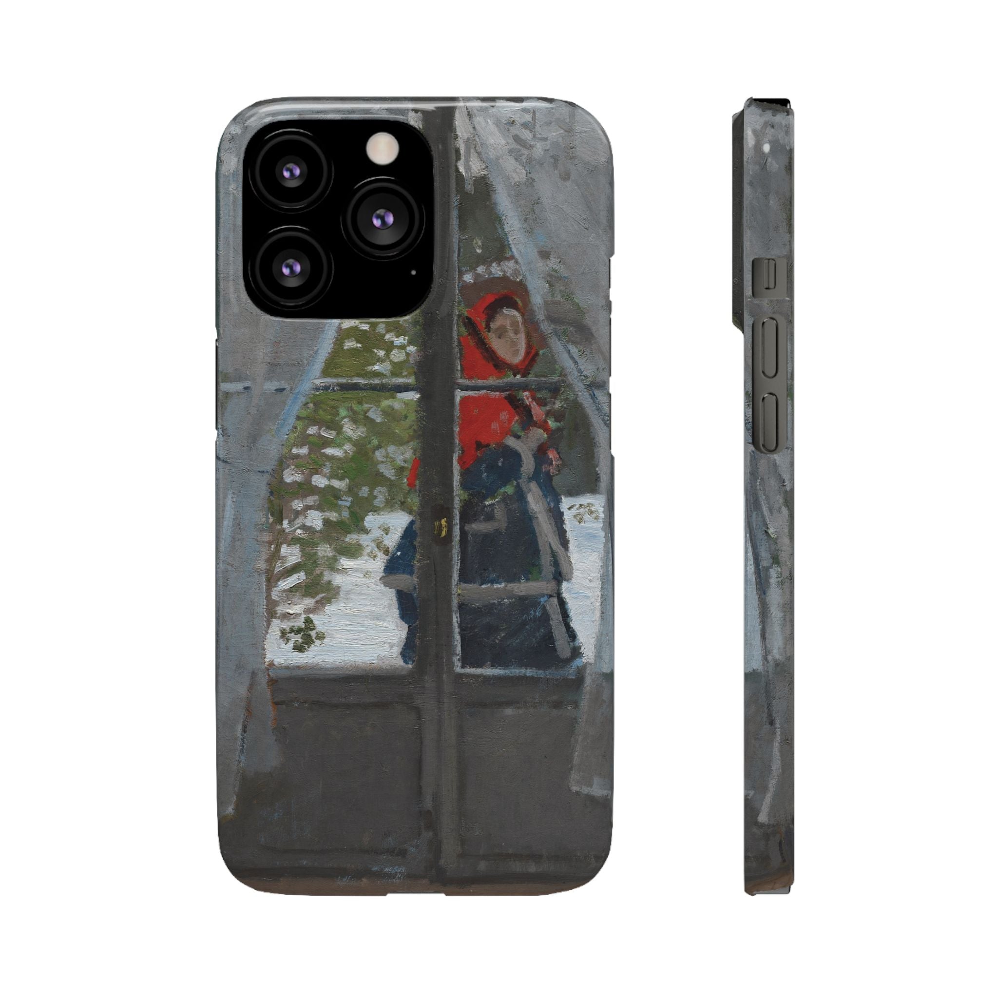 Le mouchoir rouge by Claude Monet - iPhone Slim Case
