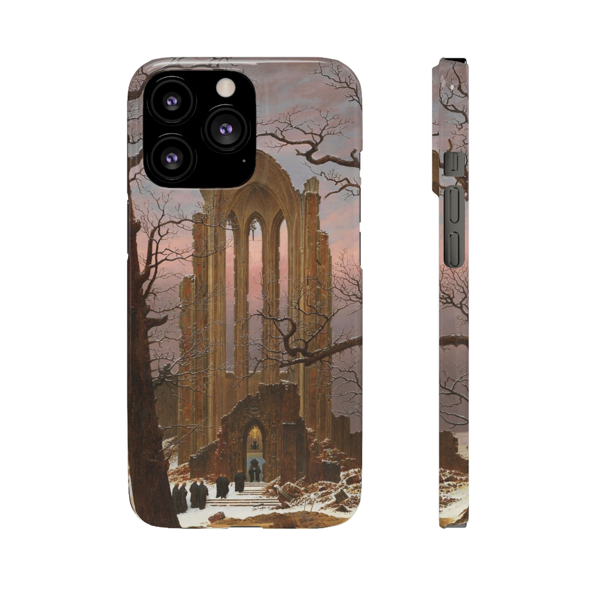 Monastery Graveyard in the Snow by Caspar David Friedrich - iPhone Slim Case