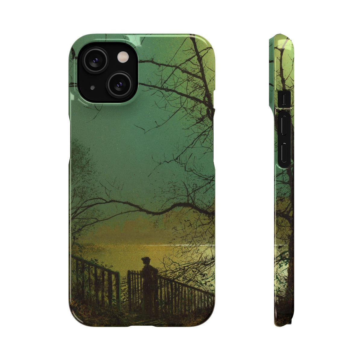 Roundhay Park Lake by John Atkinson Grimshaw - iPhone Slim Case