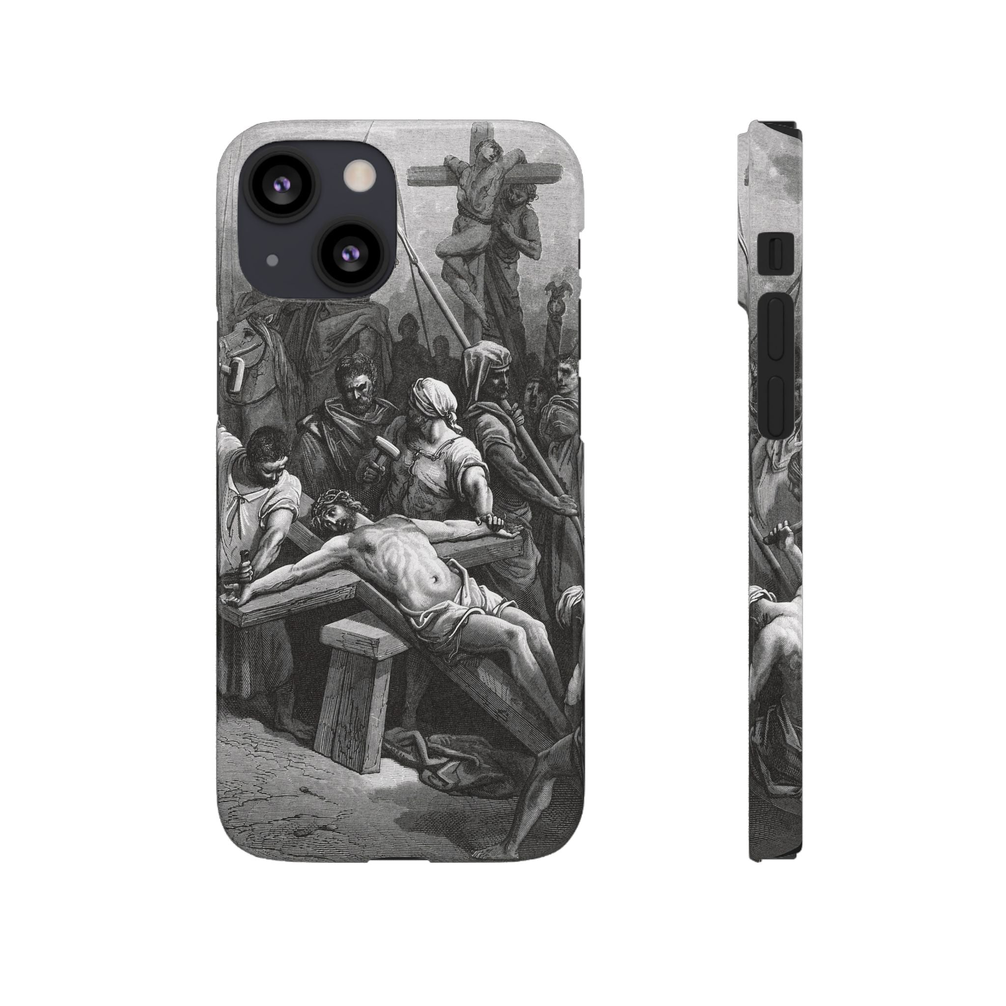 Crucifixion of Jesus by Gustave Doré - iPhone Slim Case