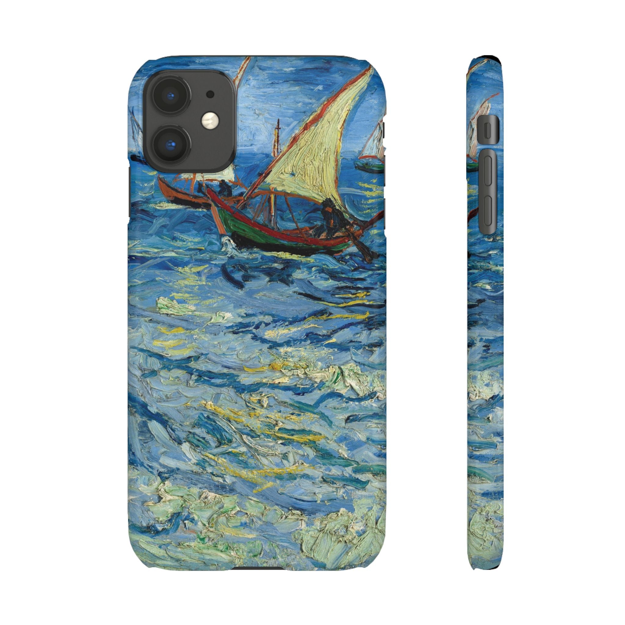 Fishing Boats at Sea by Vincent van Gogh - iPhone Slim Case