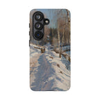 Sleigh ride on a sunny winter day by Peder Mork Monsted - Samsung Tough Case