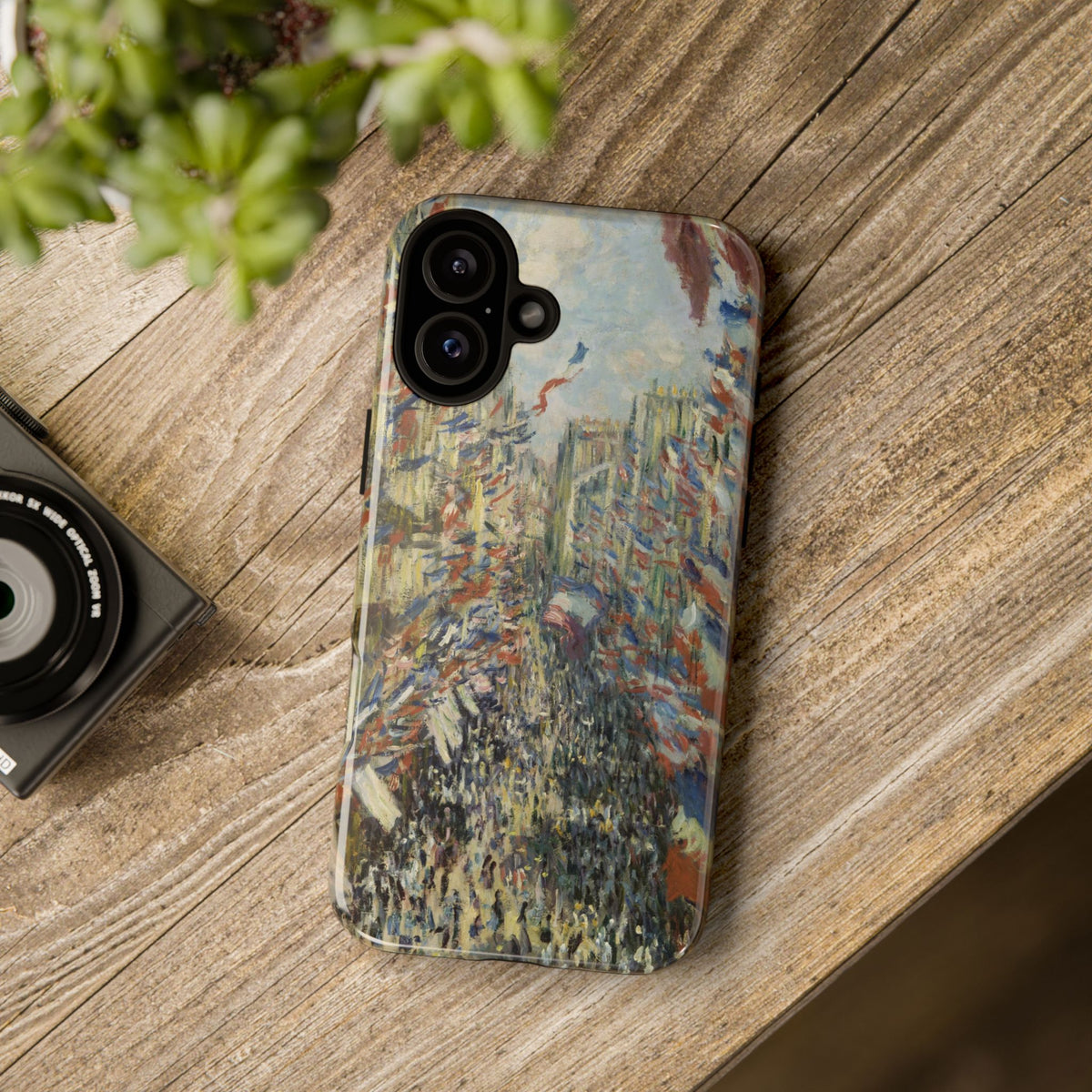 Rue Montorgueil a Parigi di Claude Monet - Cover rinforzata per iPhone