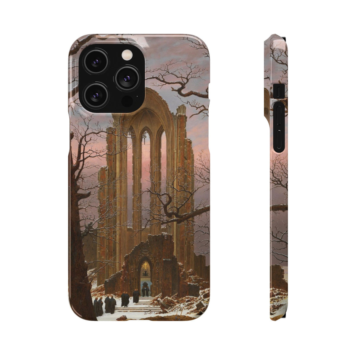 Monastery Graveyard in the Snow by Caspar David Friedrich - iPhone Slim Case