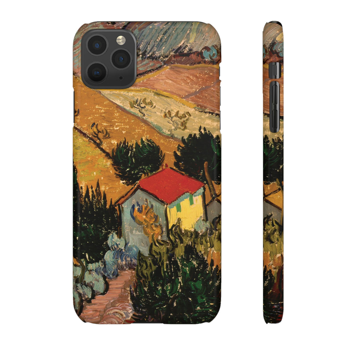 Landscape with House and Ploughman by Vincent van Gogh - iPhone Slim Case