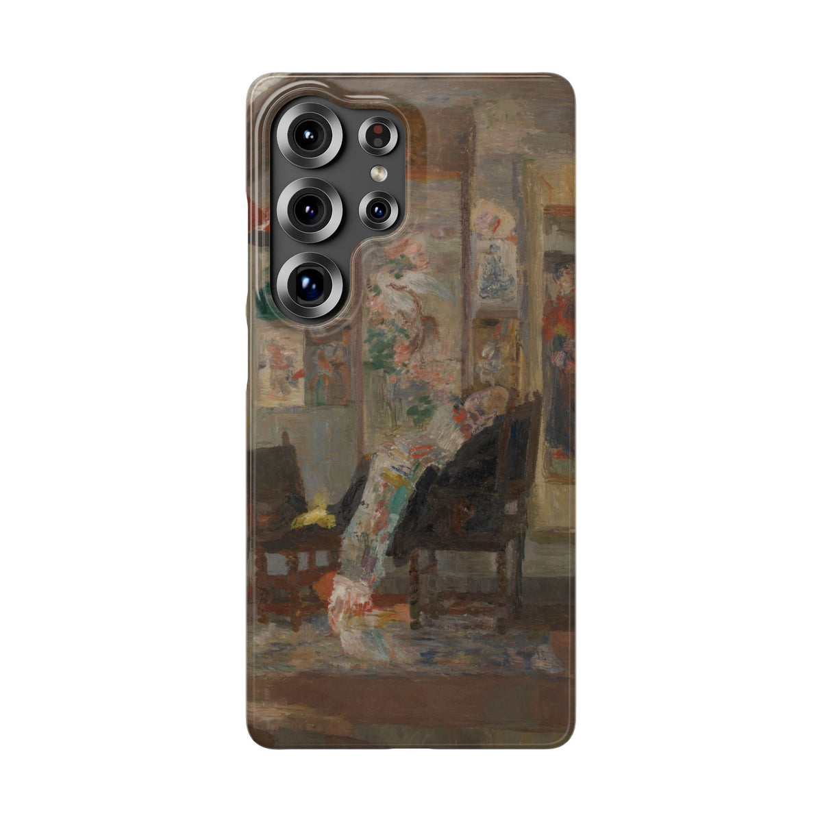 Skeleton Looking at Chinoiseries by James Ensor - Samsung Slim Case