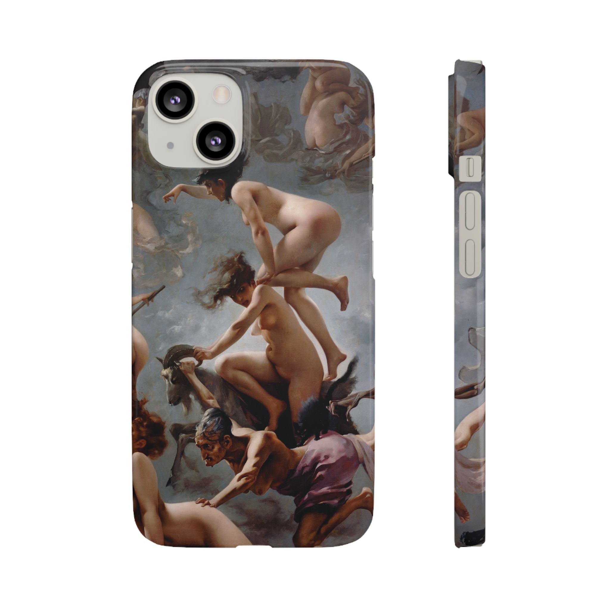 Witches going to their Sabbath by Luis Ricardo Falero - iPhone Slim Case