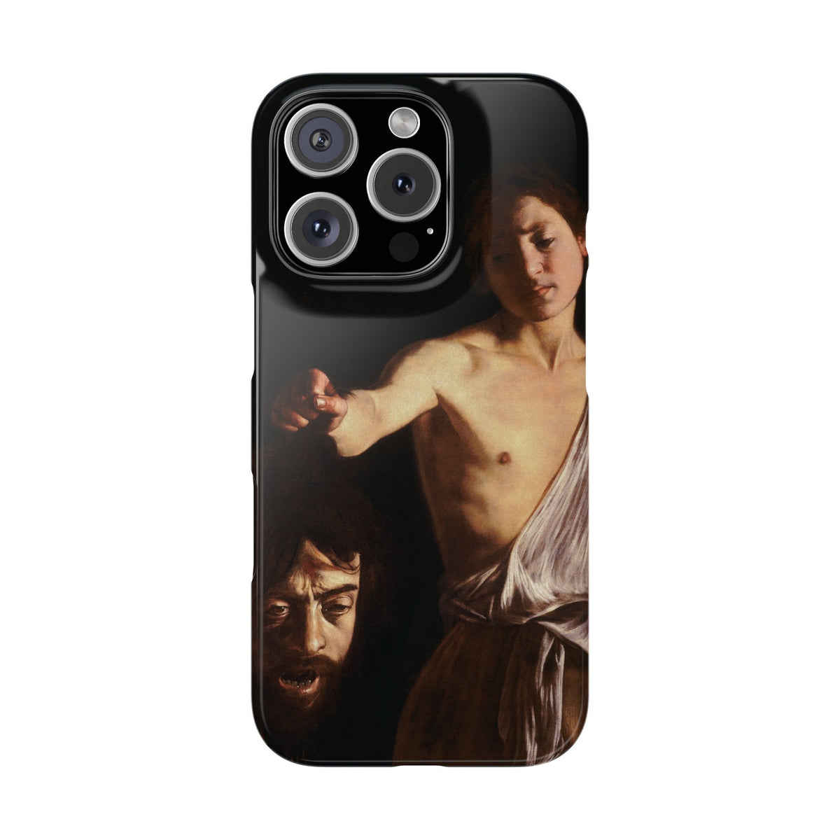 David with the Head of Goliath by Caravaggio - iPhone Slim Case