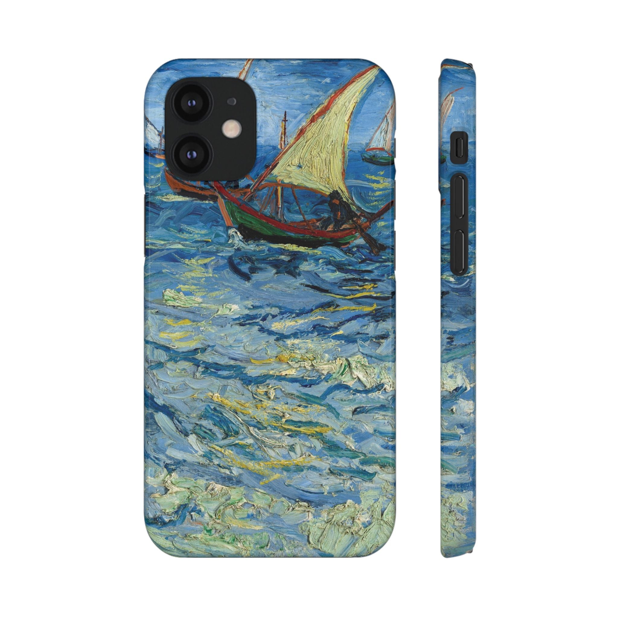 Fishing Boats at Sea by Vincent van Gogh - iPhone Slim Case