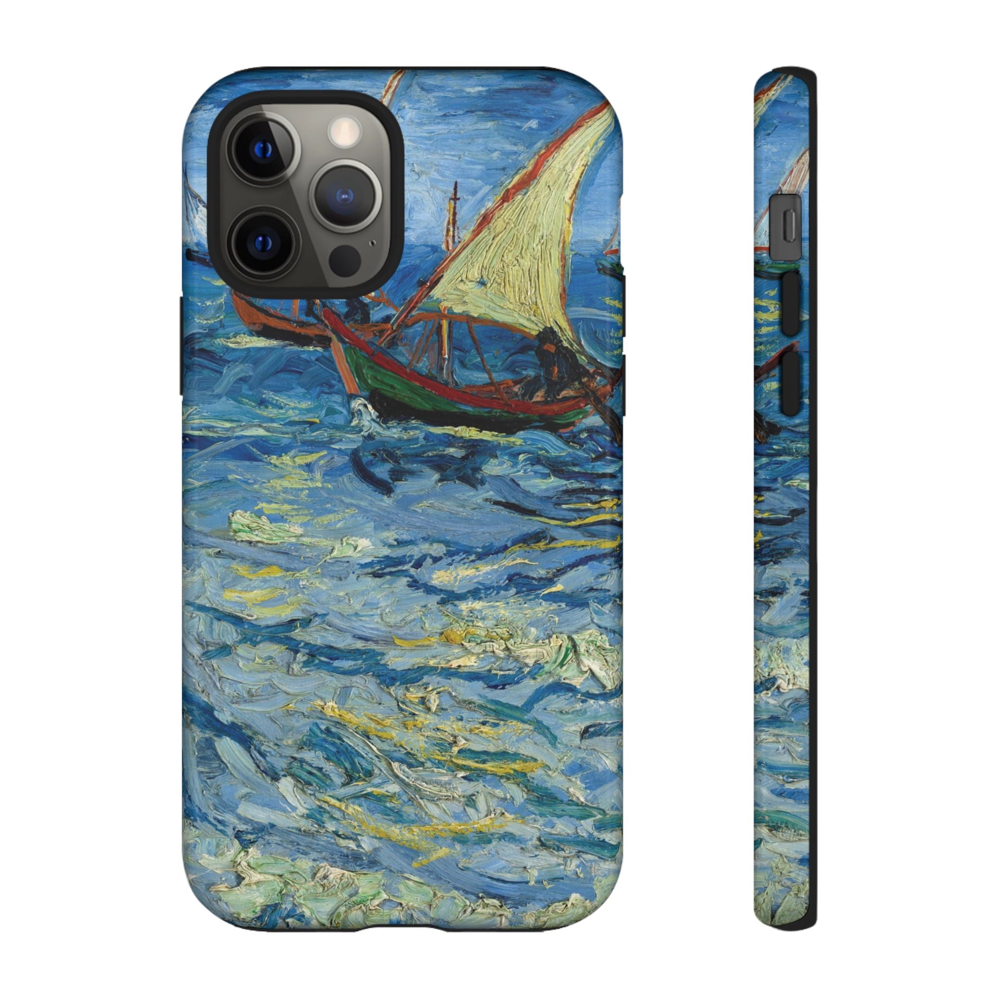 Fishing Boats at Sea by Vincent van Gogh - iPhone Tough Case