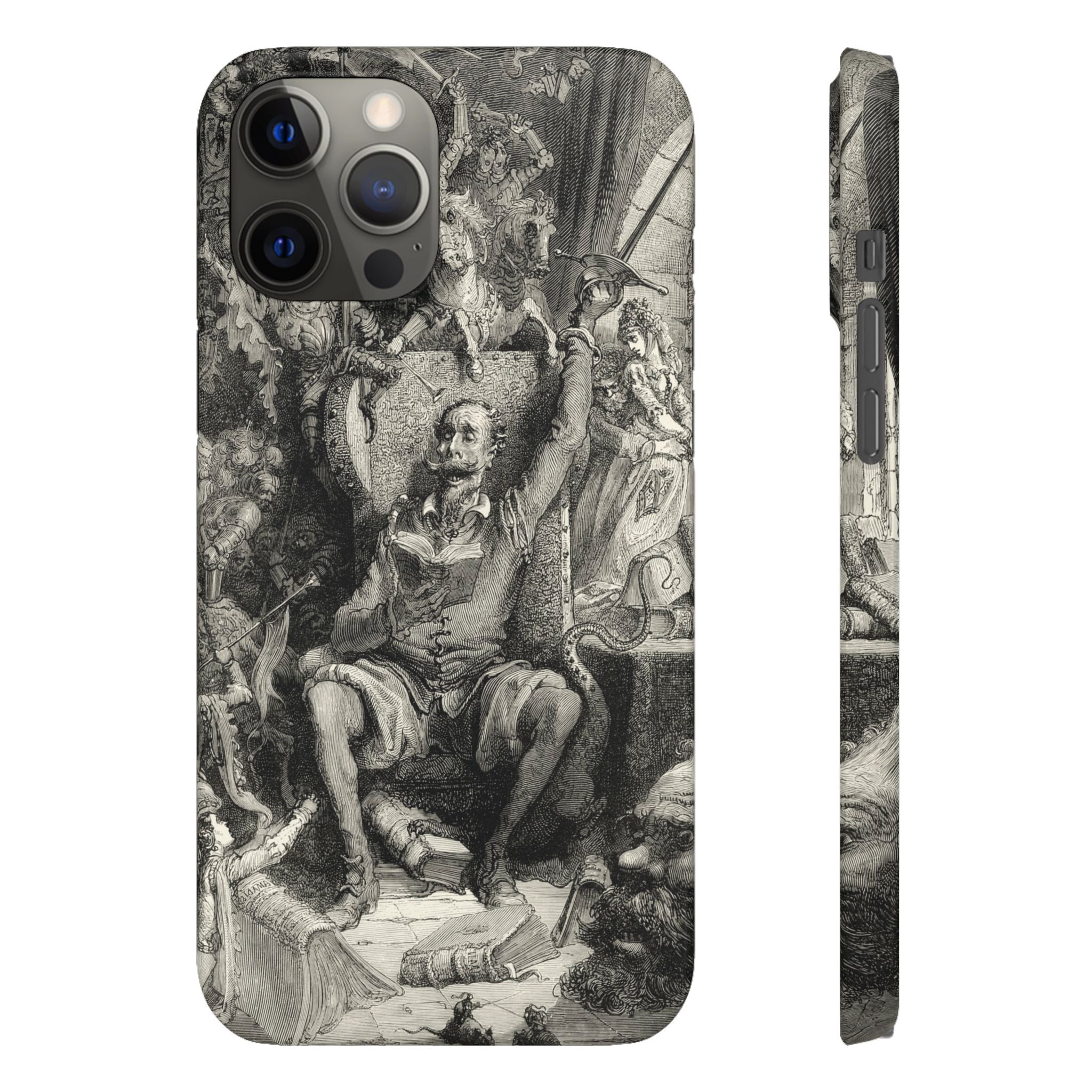 Don Quixote and His Visions by Gustave Doré - iPhone Slim Case