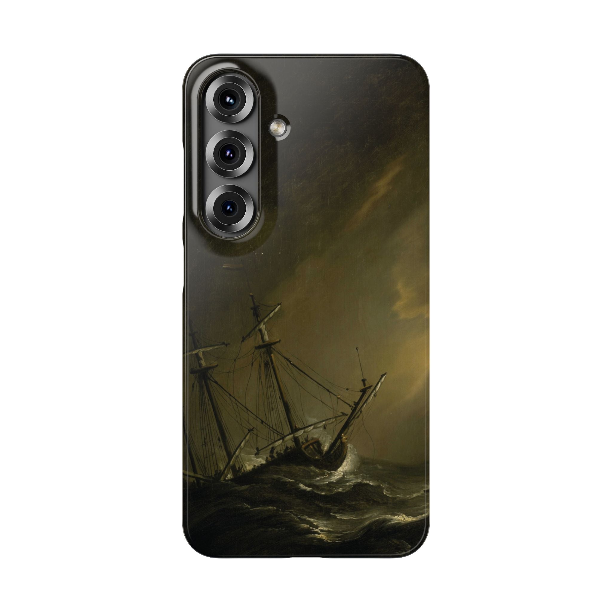 A Small Dutch Ship Riding out a Storm by Willem van de Velde - Samsung Slim Case