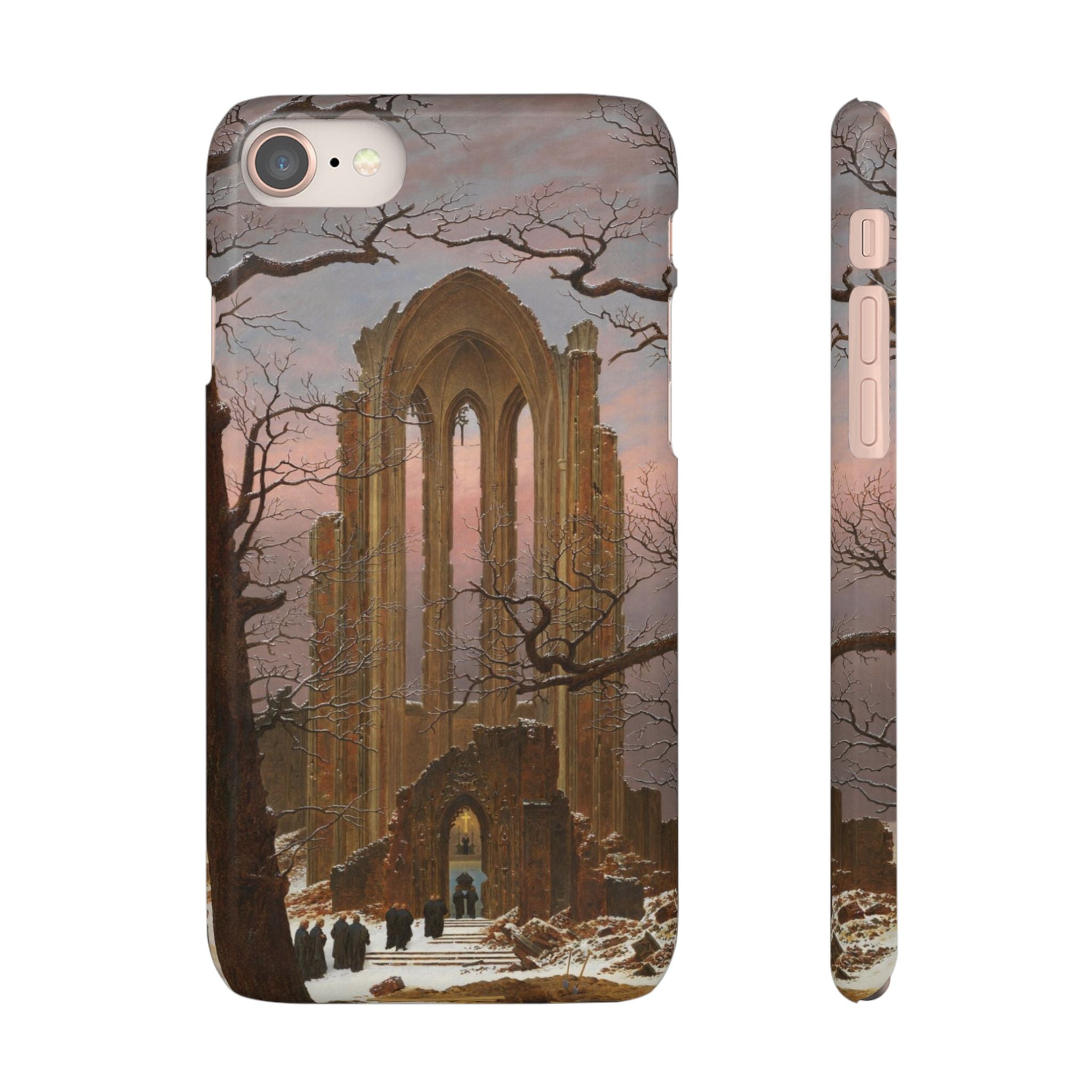 Monastery Graveyard in the Snow by Caspar David Friedrich - iPhone Slim Case