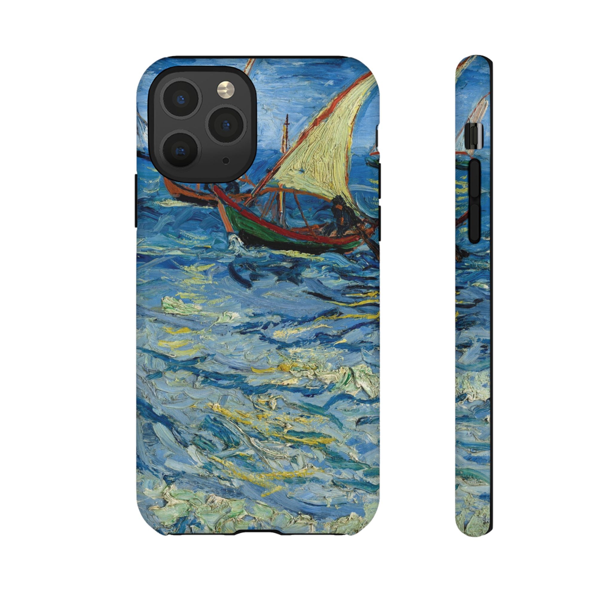 Fishing Boats at Sea by Vincent van Gogh - iPhone Tough Case