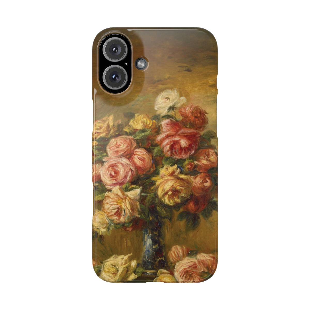 Roses in a Vase by Pierre Auguste Renoir - iPhone Slim Case