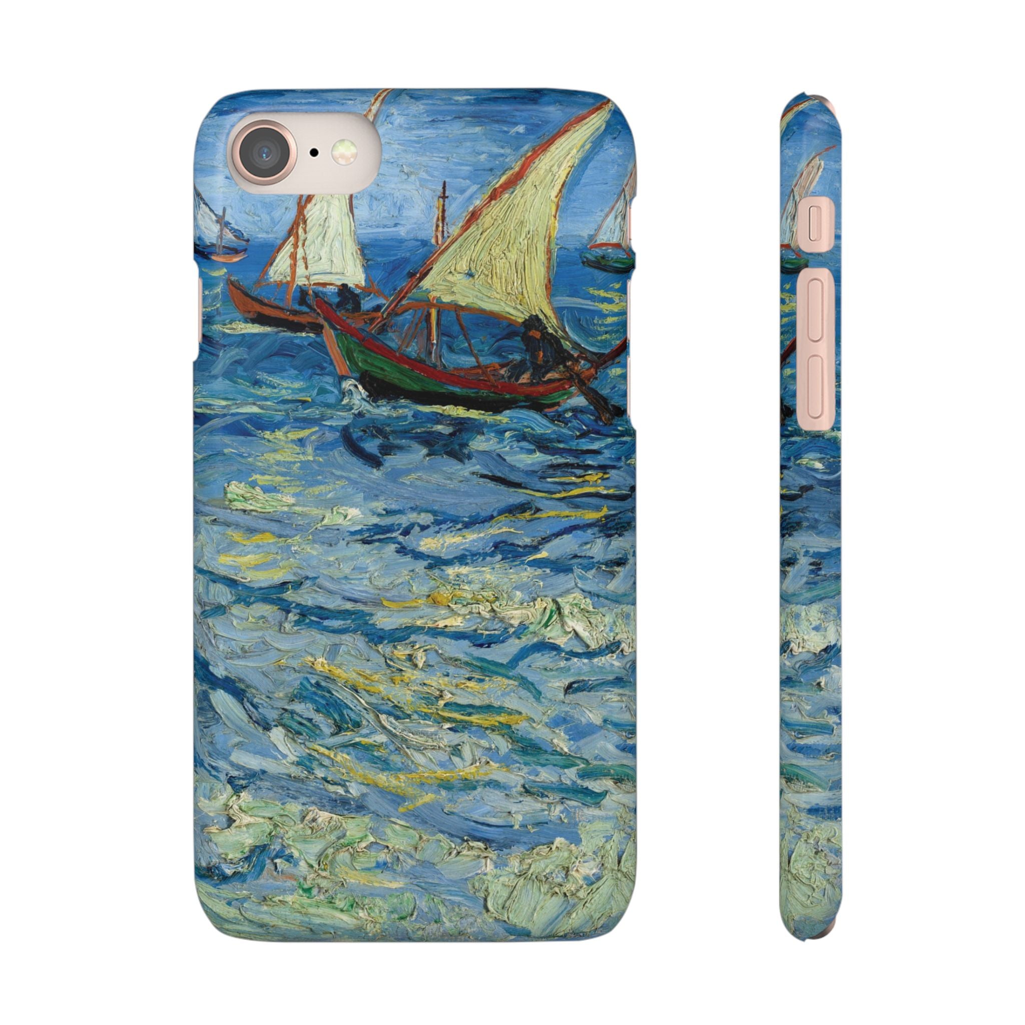 Fishing Boats at Sea by Vincent van Gogh - iPhone Slim Case