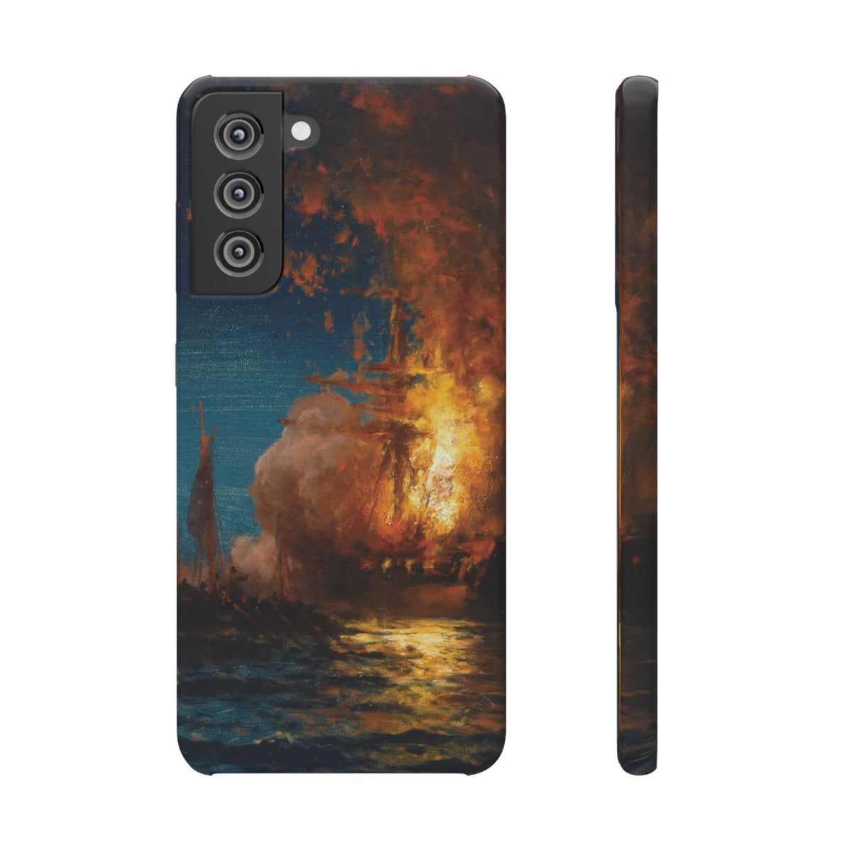 Burning of the Frigate Philadelphia in the Harbor of Tripoli by Edward Moran - Samsung Slim Case