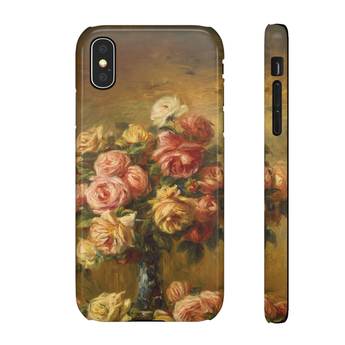 Roses in a Vase by Pierre Auguste Renoir - iPhone Slim Case