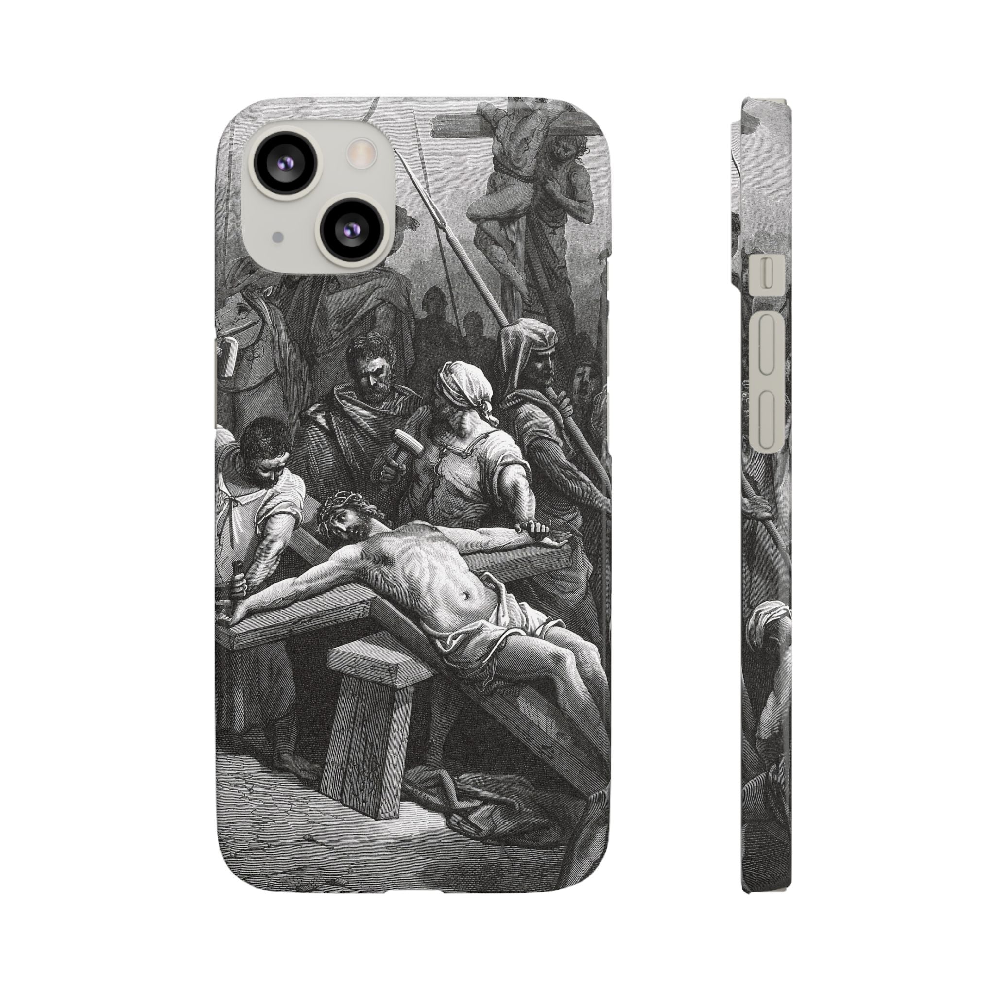 Crucifixion of Jesus by Gustave Doré - iPhone Slim Case
